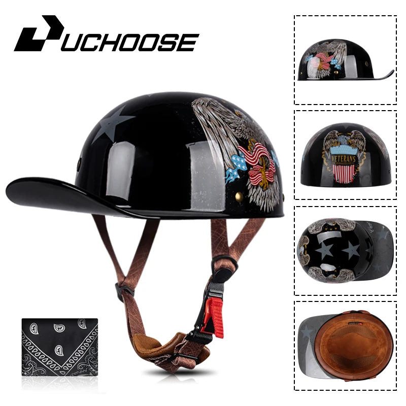 UCHOOSE Retro Baseball Cap Helmet.