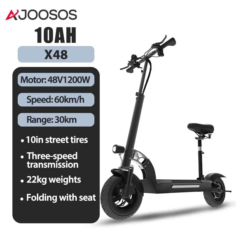 Order Your AJOOSOS Electric Scooter Today! Don’t miss out on the perfect combination of power, range, and style. Whether you’re an urban commuter or an off-road explorer, the AJOOSOS Electric Scooter is your ultimate travel companion