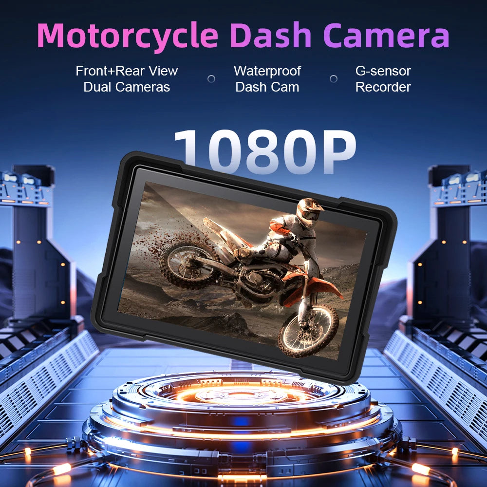 6.25-Inch Motorcycle Navigation Screen with Wireless CarPlay & Android Auto.