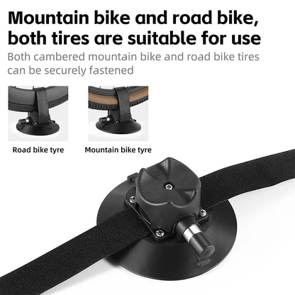 West Biking Suction Cup Bike Rack securely mounted on a car roof