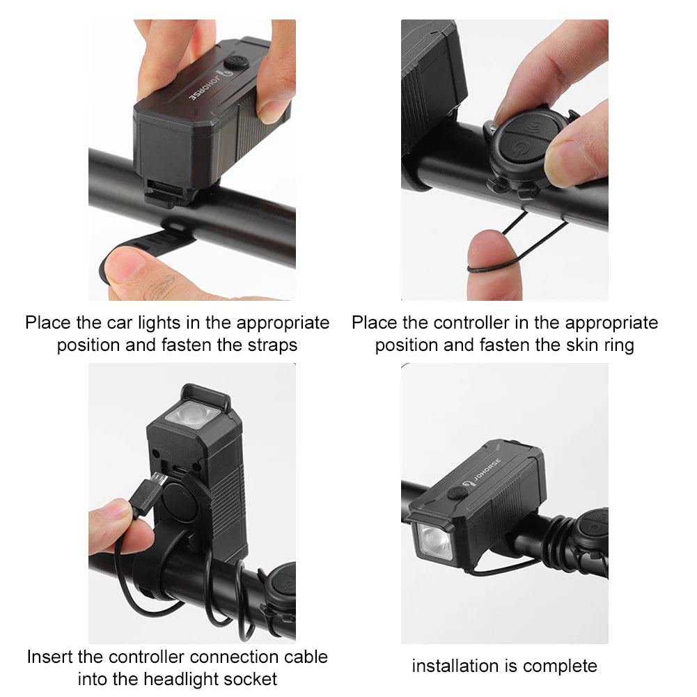 Bright Bicycle Light LED Front USB Rechargeable MTB Mountain Bicycle Lamp My Store