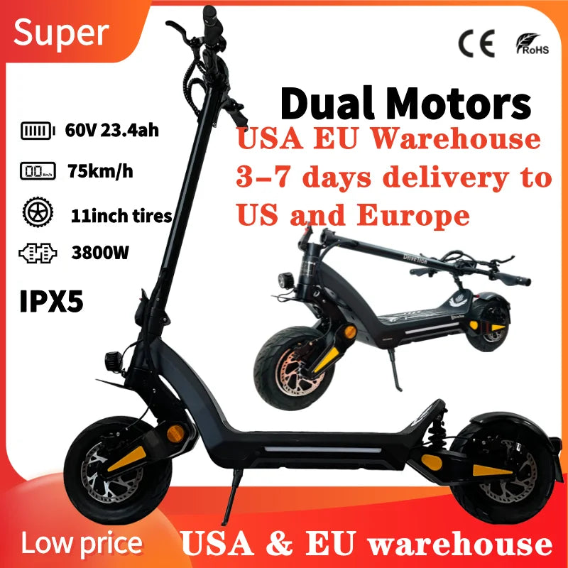 DT06 6000W 11-inch Off-Road Electric Scooter Electric Bikes & Accessories