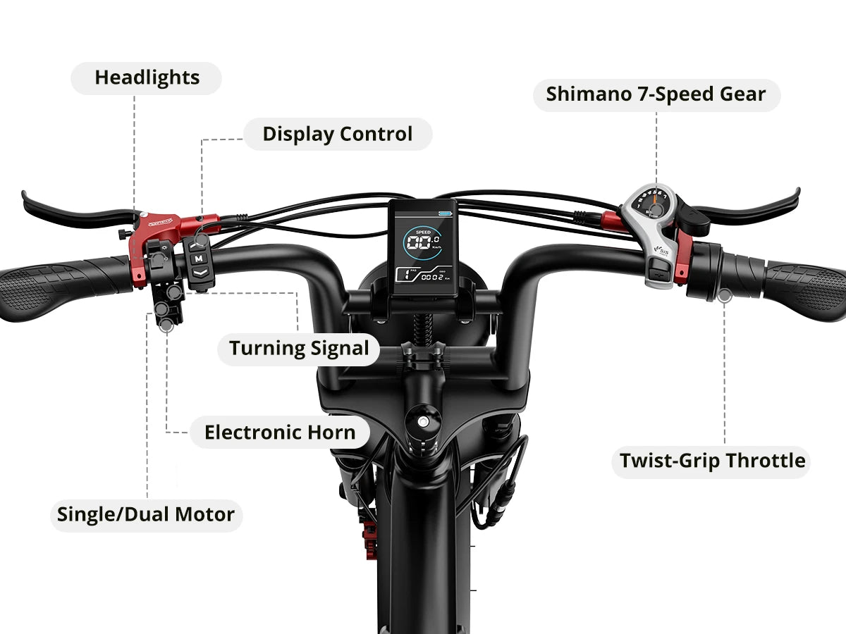 AMYET S8 Electric Bike 2000W Dual Motor 48V 25Ah | Free Shipping