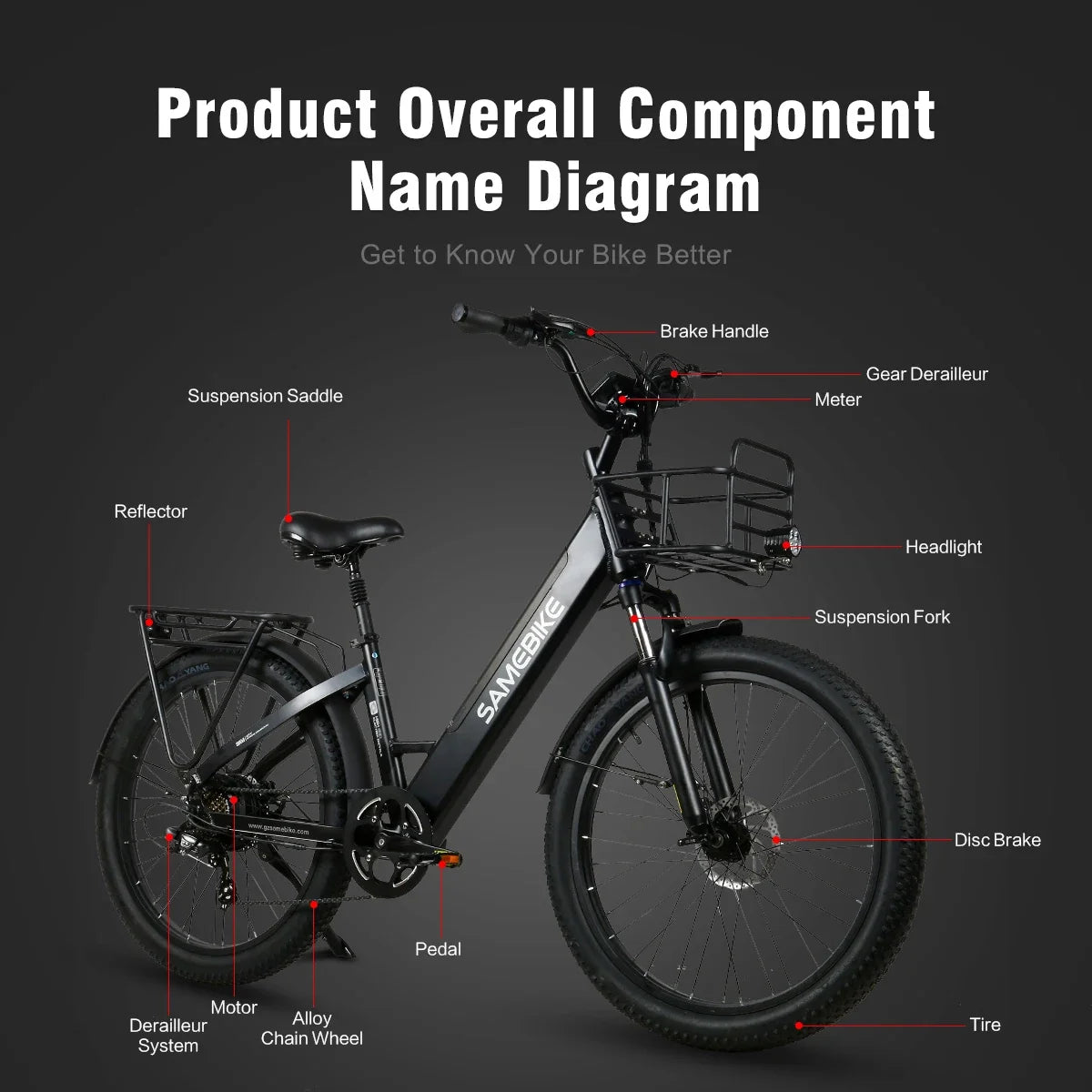 SAMEBIKE RS-A01 – Reliable and Powerful City E-Bike My Store