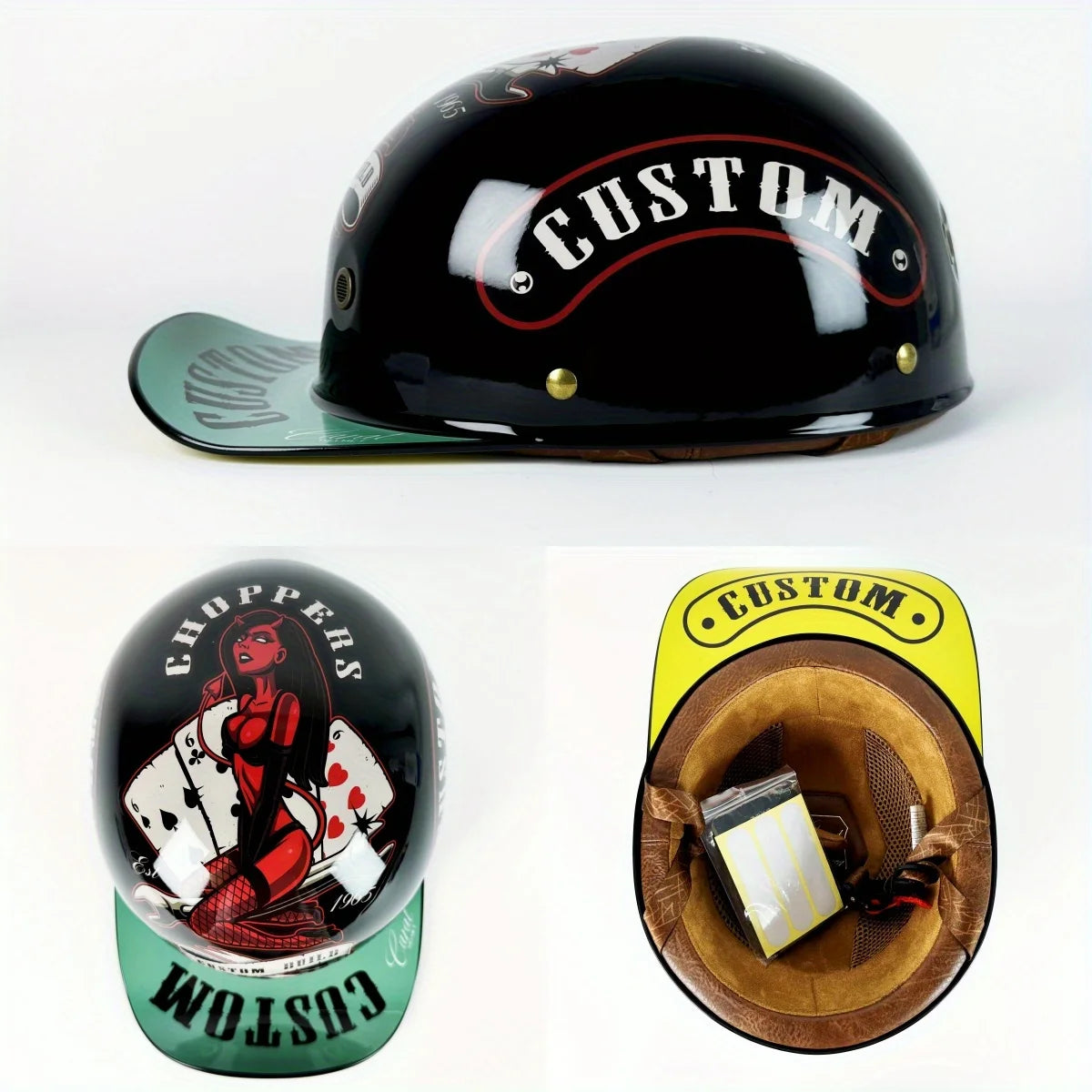 Motorcycle Helmet – Retro Half-Face Baseball Cap Style