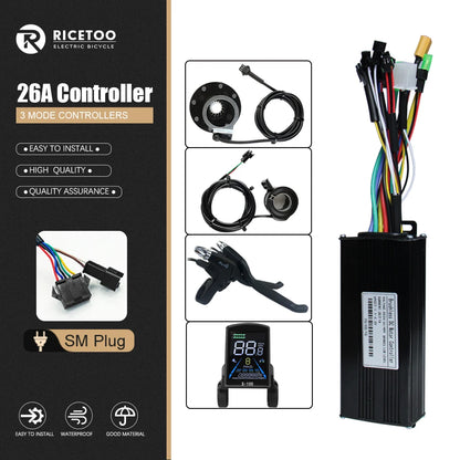 Ebike Controller 17A26A30A40A60A with Learning Function 250W-3000W Motor E Scooter Brushless Motor Controller Kit Electric Bikes & Accessories