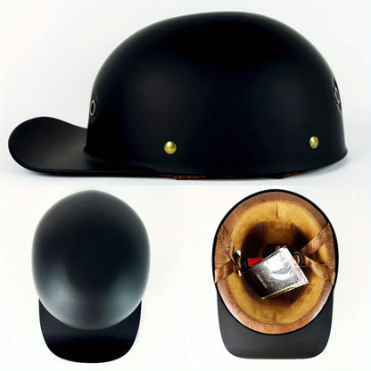 Motorcycle Helmet – Retro Half-Face Baseball Cap Style