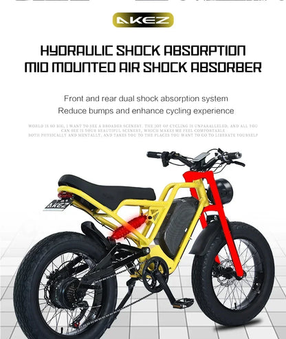 Off-road Electric bicycle 1500W Motor 48V18Ah Lithium Battery Hydraulic Suspension Fat Tire Electric bicycle Bike MountainE-bike Electric Bikes & Accessories