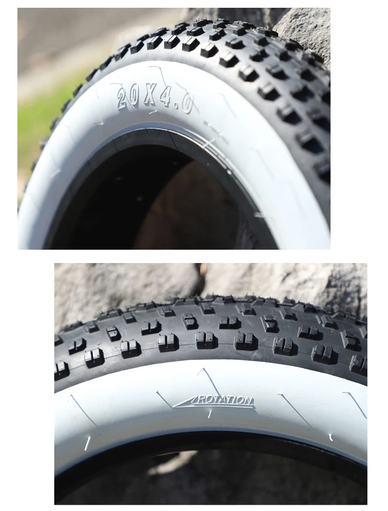 Fat Bike Tire 20x4.0 / 26x4.0 – Snow, Beach, ATV, and Electric Bike Ready