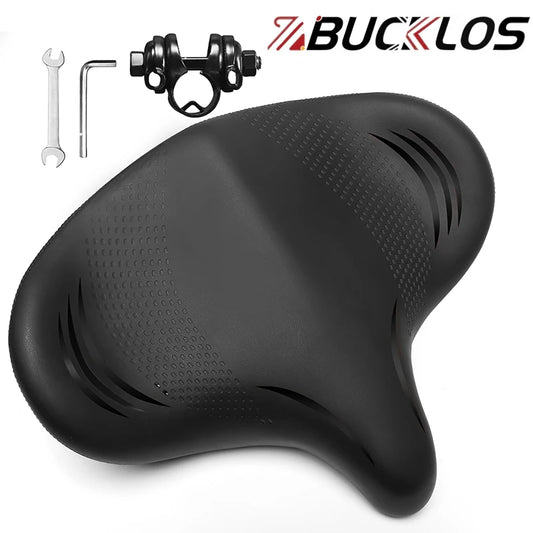 BUCKLOS Widen Thicken Over-sized Bike Saddle (300mm x 356mm)