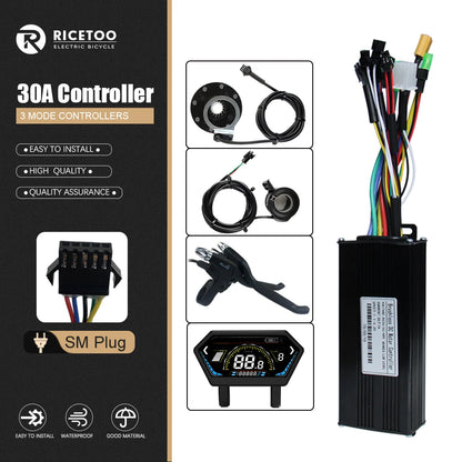 Ebike Controller 17A26A30A40A60A with Learning Function 250W-3000W Motor E Scooter Brushless Motor Controller Kit Electric Bikes & Accessories