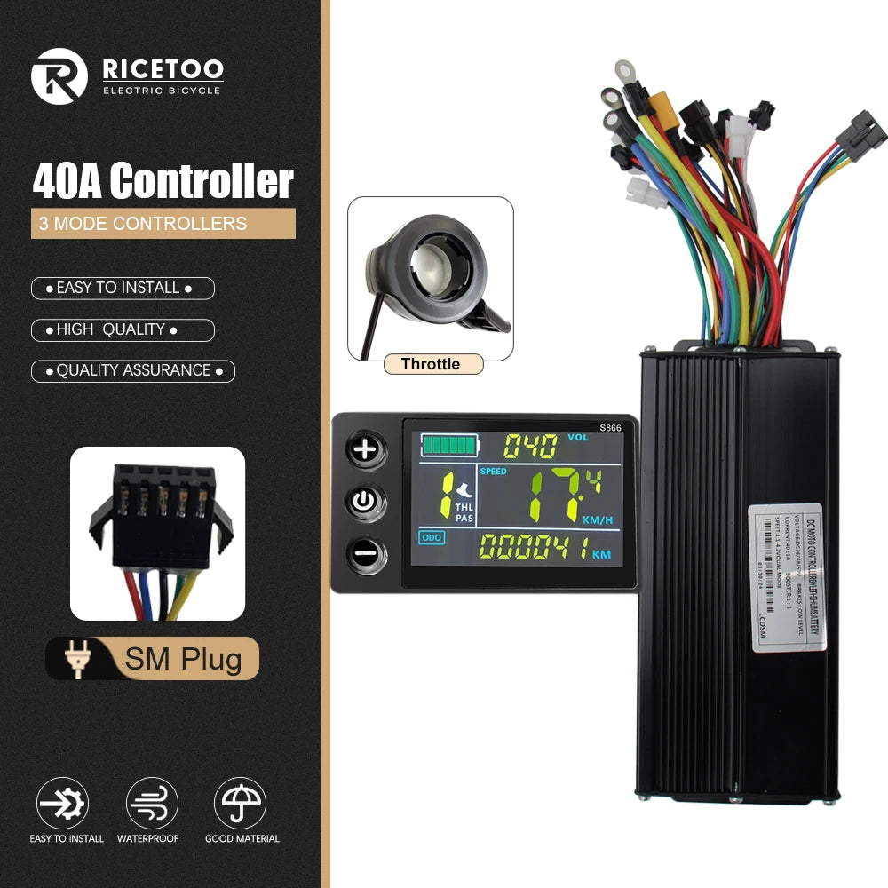 Three-Mode E-Bike Controller with S866 LCD Display My Store