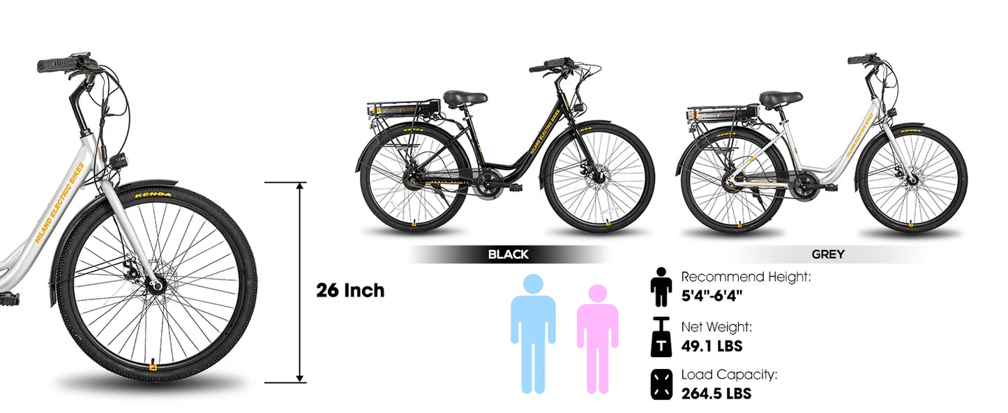 HILAND 26" Electric Bike for Adults – Stylish and Efficient E-Bike My Store