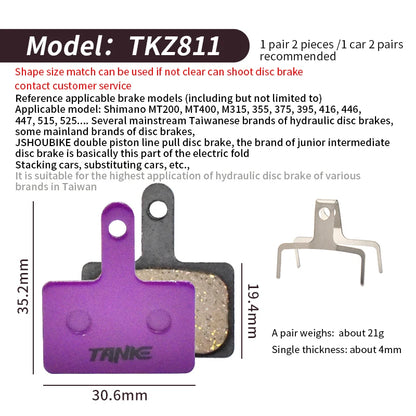 TANKE MTB Semi-Metal Bike Brake Pads My Store