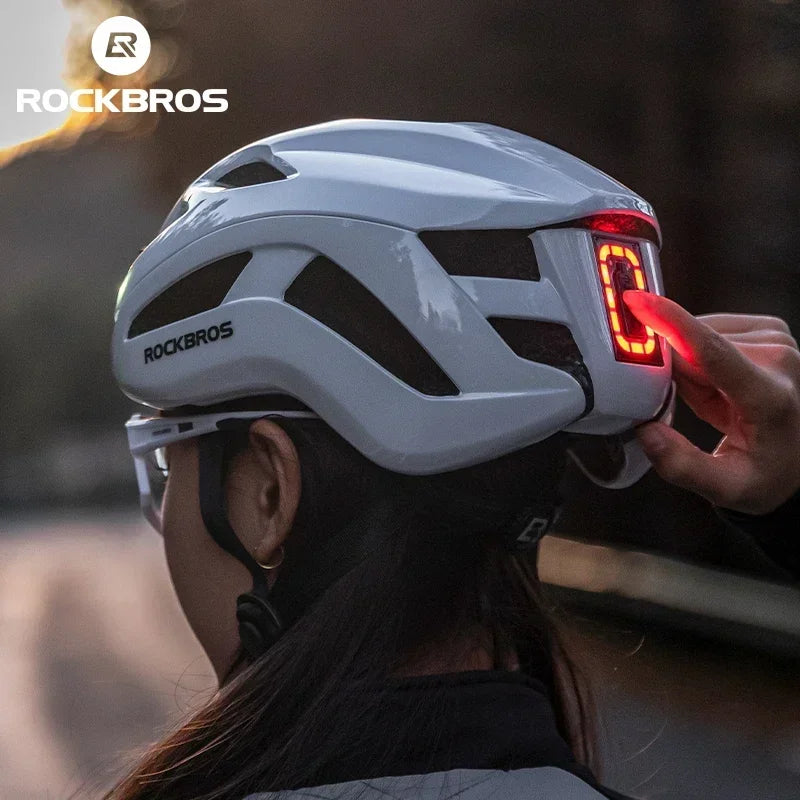 ROCKBROS Rechargeable Bicycle Helmet – Safety & Visibility Combined