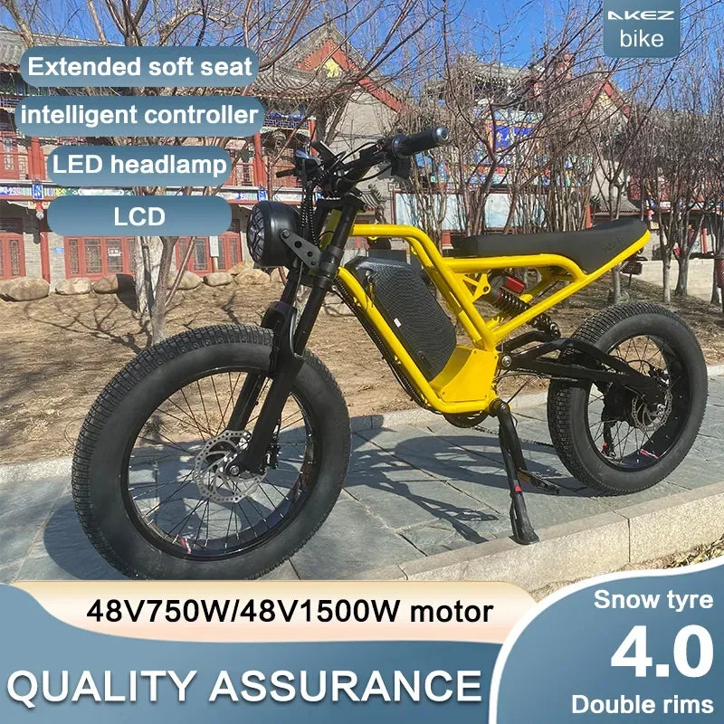 AKEZ Electric Bicycle - 18AH 1500W 48V Mountain Ebike