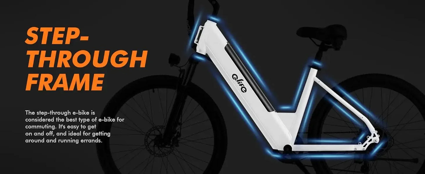 Commuter E Bicycle – The Ultimate 26" Step-Through Electric Bike for Adults