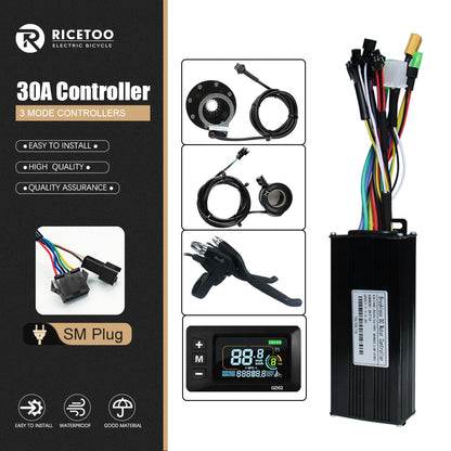 Ebike Controller 17A26A30A40A60A with Learning Function 250W-3000W Motor E Scooter Brushless Motor Controller Kit Electric Bikes & Accessories