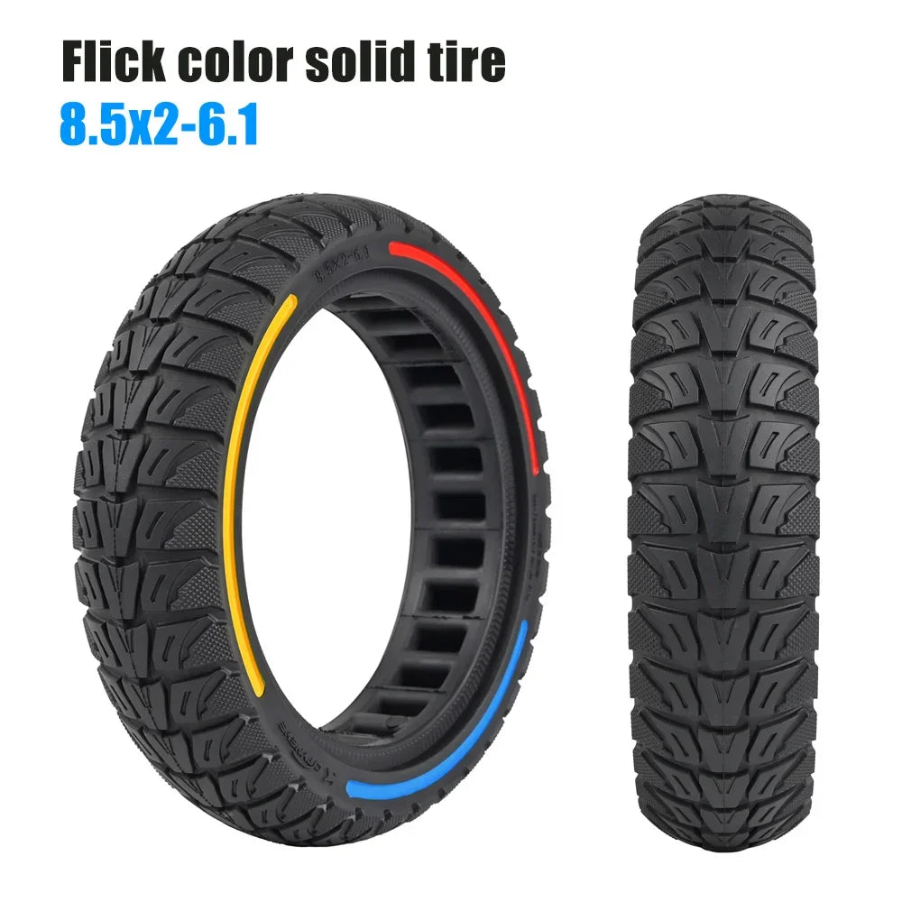 8.5 Inches Damping Durable Wheel 8.5x2-6.1 Honeycomb Solid Tire Colorful for Xiaomi M365 PRO PRO2 1S List Electric Scooter Tyre Electric Bikes & Accessories