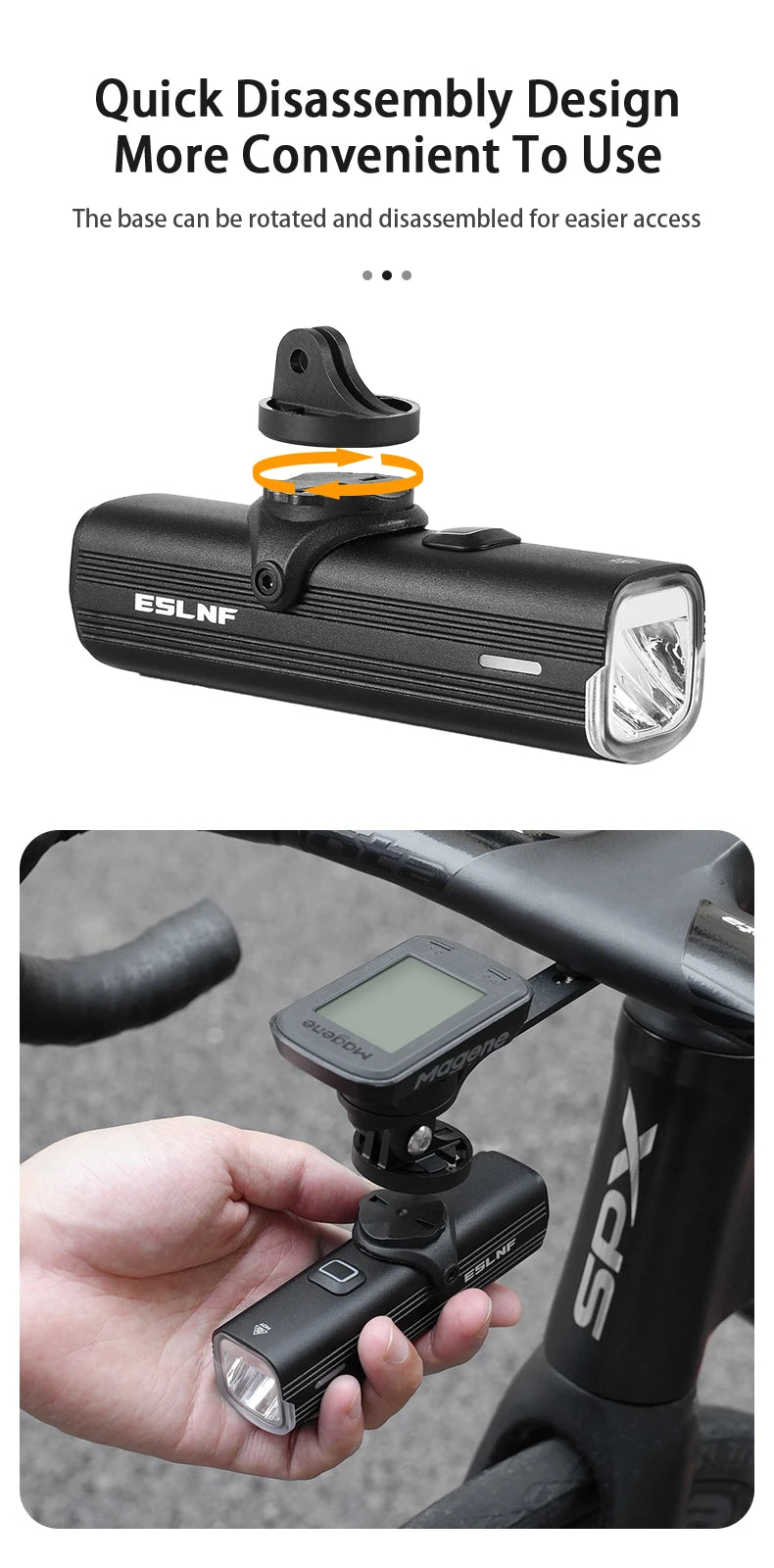 ESLNF Bike Front Light Electric Bikes & Accessories