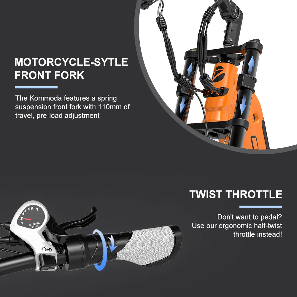 Cyrusher Kommoda 2.0 Step-through Full Suspension Electric Bike