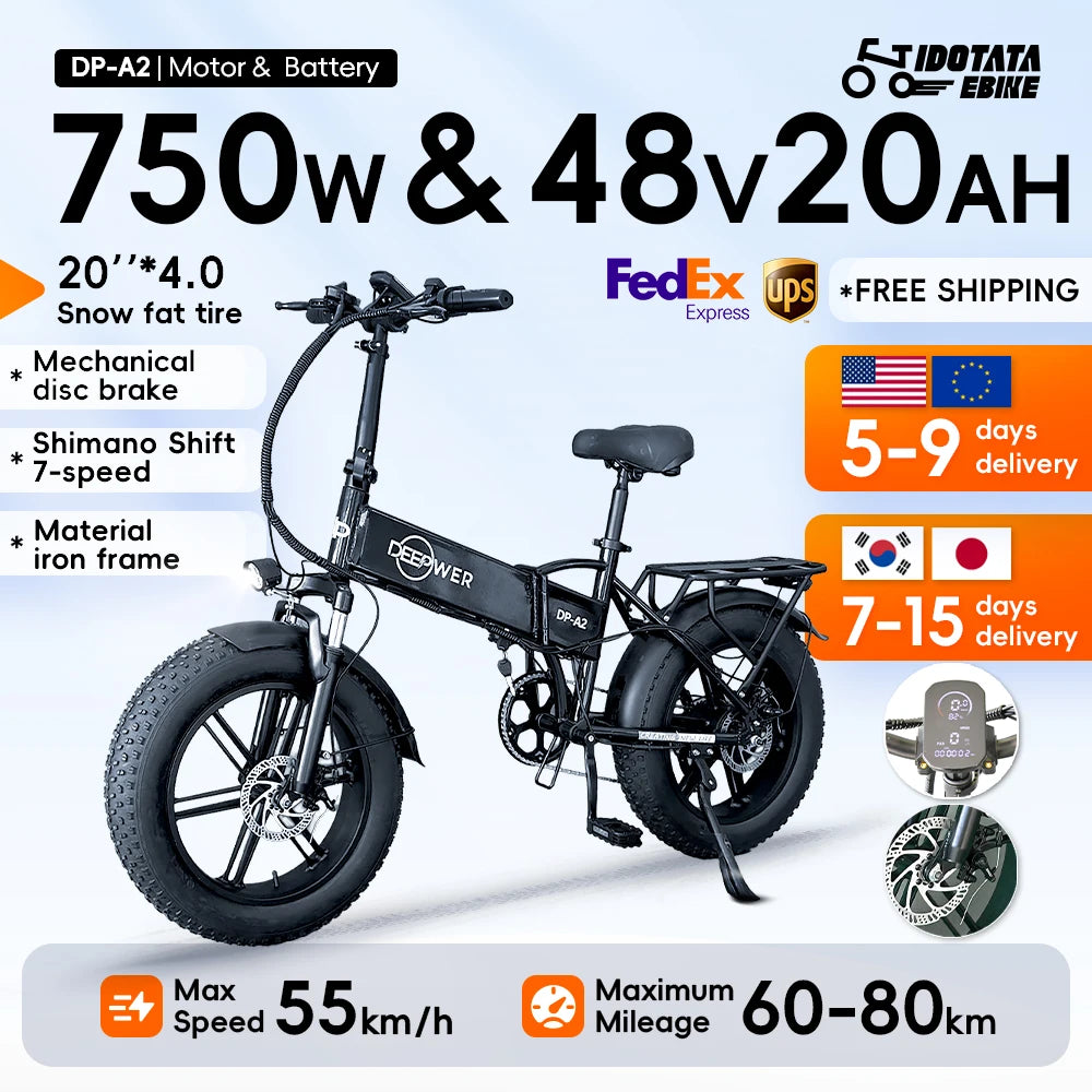 IDOTATA 1000W Electric Bike 48V 20AH 20Inch My Store