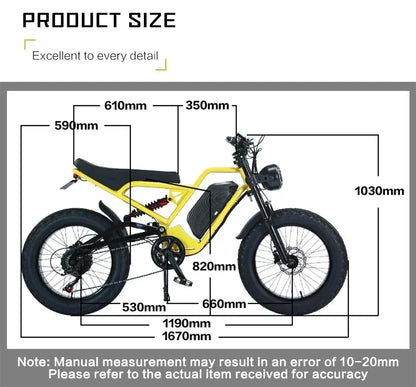 Off-road Electric bicycle 1500W Motor 48V18Ah Lithium Battery Hydraulic Suspension Fat Tire Electric bicycle Bike MountainE-bike Electric Bikes & Accessories