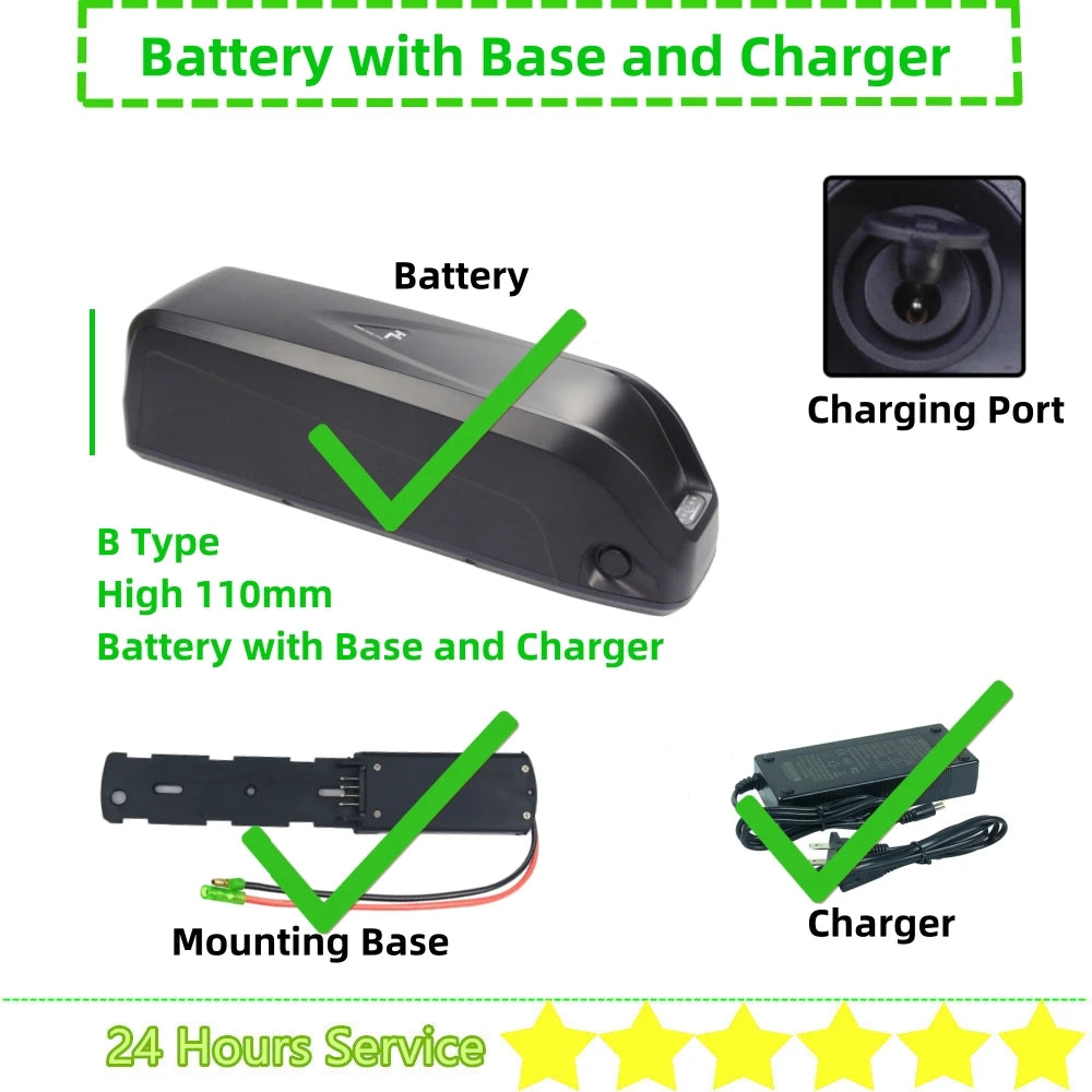 Hailong 1 HL E-bike Battery 36V 48V | Long Range Power Pack