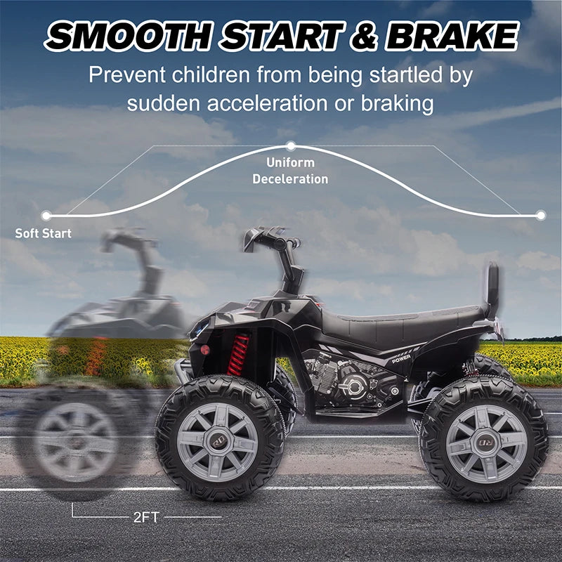 Discover the ultimate 24V Kids Electric Vehicle 4-Wheeler Ride-On ATV—built with dual 200W motors, spring suspension & soft braking for safety and fun. Free shipping included!