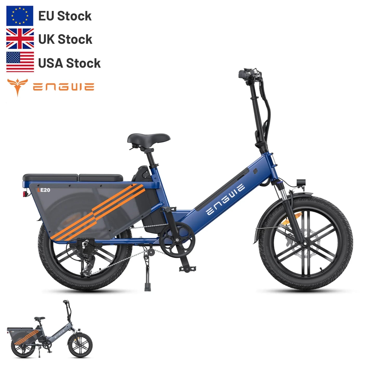 Engwe LE20 250W Electric Cargo Bike | Dual Battery 38.4Ah