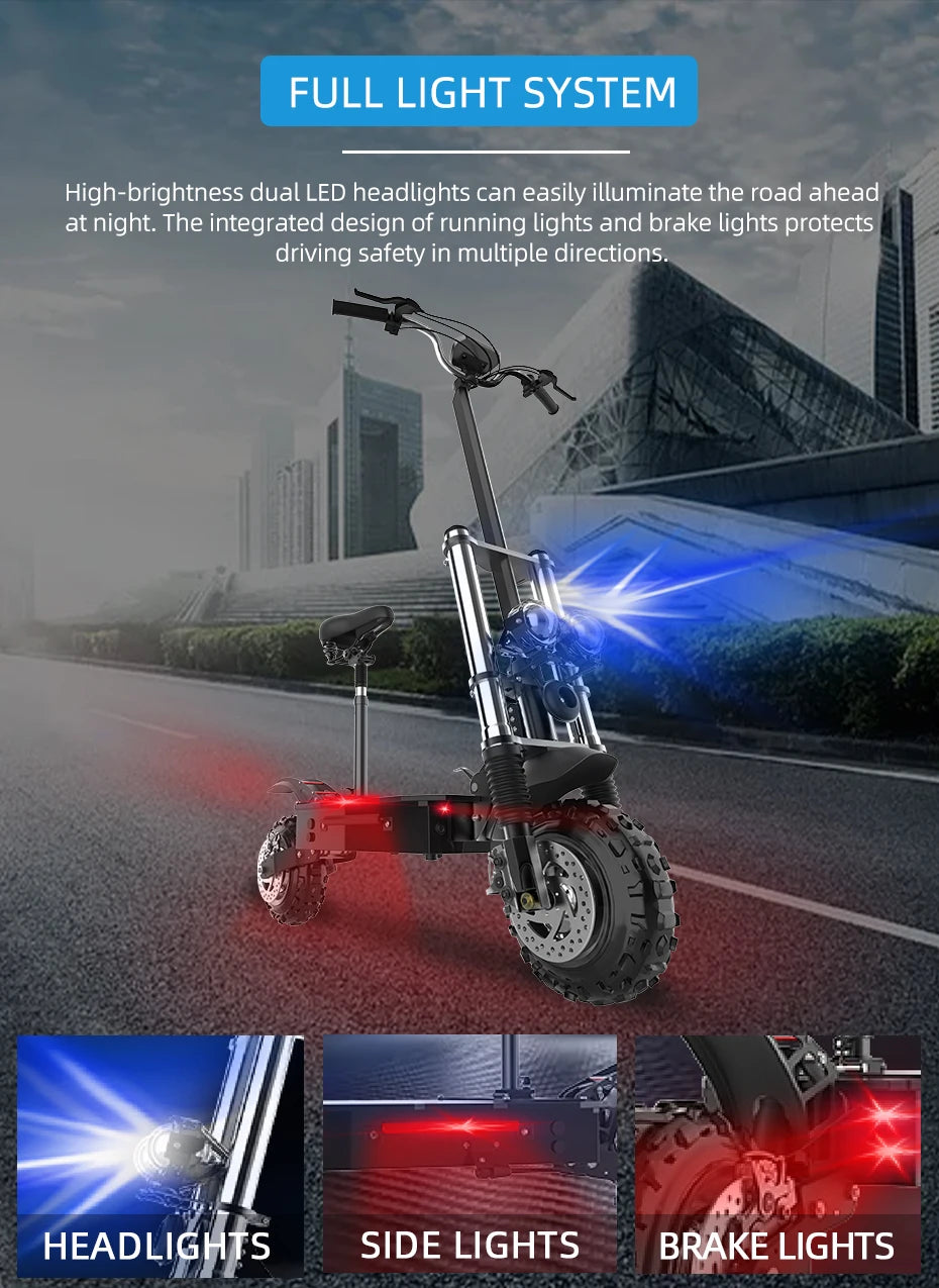 6000W Dual Motors Electric Scooter for Adults