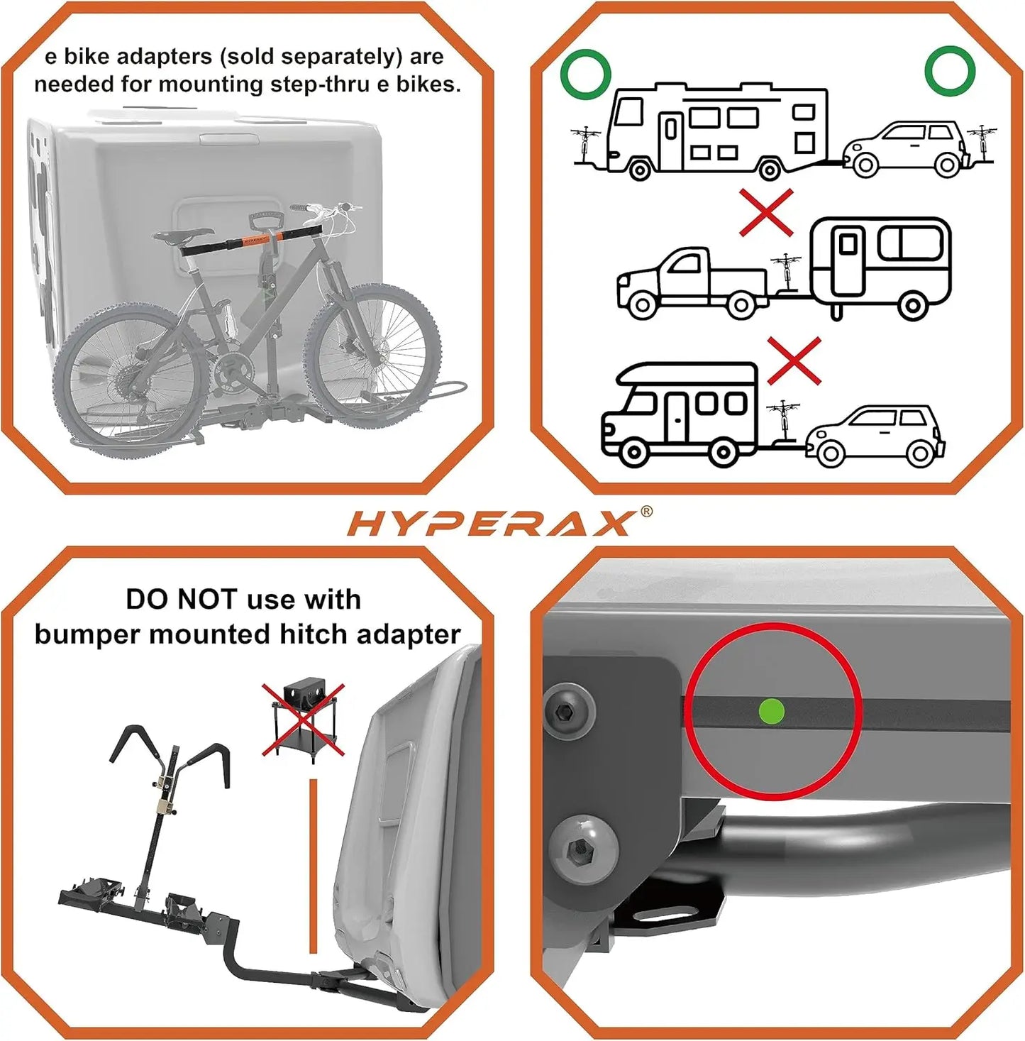 Lift-assisted hitch-mounted RV e-bike rack with ramp, carrying two fat tire electric bikes