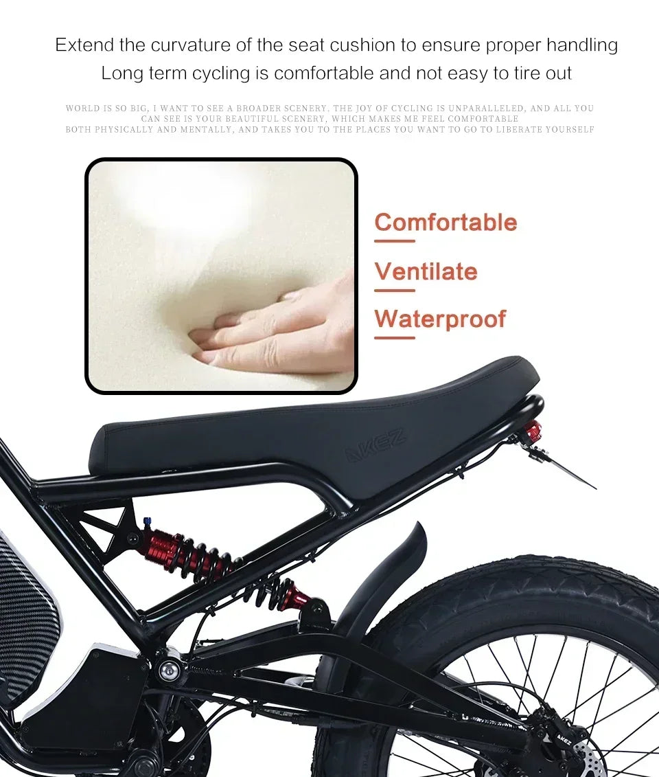 Off-road Electric bicycle 1500W Motor 48V18Ah Lithium Battery Hydraulic Suspension Fat Tire Electric bicycle Bike MountainE-bike Electric Bikes & Accessories