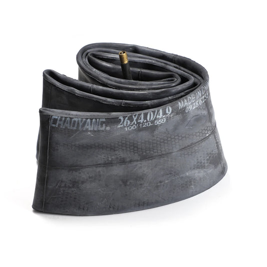 Get the ChaoYang Bicycle Inner Tube 26x4.0 for fat tires, snow bikes, and beach bikes. Durable and easy to install. Order now at E-Bikes and Accessories LLC!