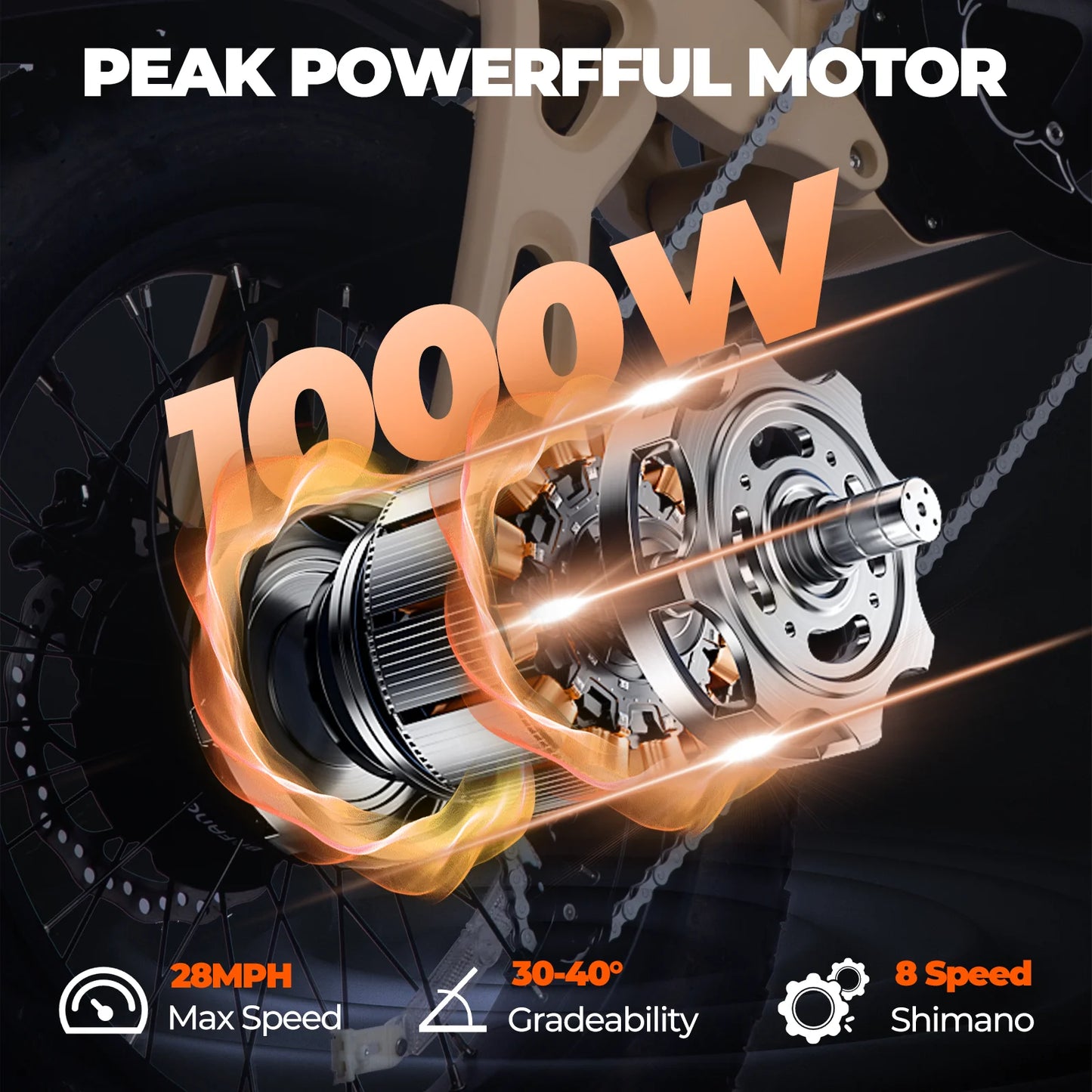 1000W Mountain Adult Electric Bike | Dual Disc Off-Road Power