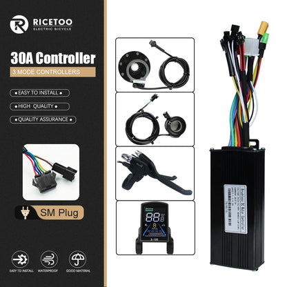 Ebike Controller 17A26A30A40A60A with Learning Function 250W-3000W Motor E Scooter Brushless Motor Controller Kit Electric Bikes & Accessories