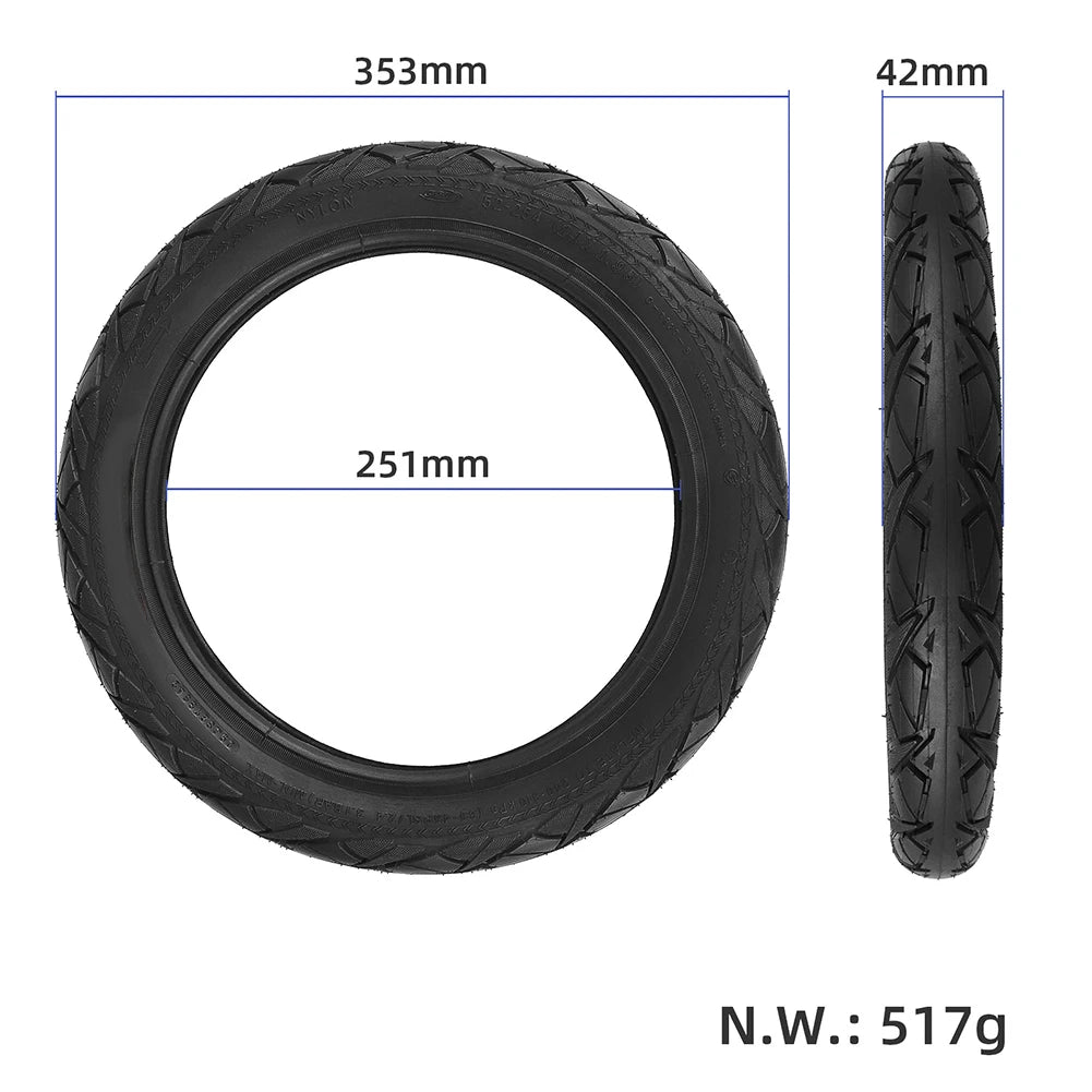 TOOPRE 14x1.95 Bike Tire | Durable Rubber Road Bicycle Outer Tire