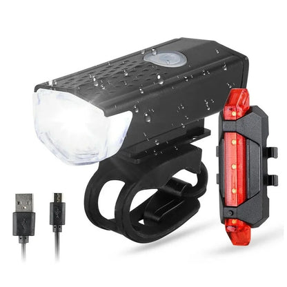 Cycling Light Bicycle Lantern USB LED Rechargeable Set Electric Bikes & Accessories