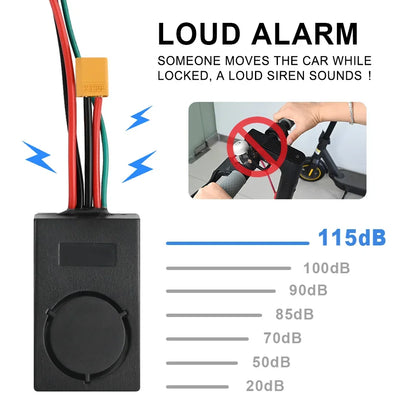 36-55V 115dB Security Anti-theft Alarm Remote Control for Electric Scooters