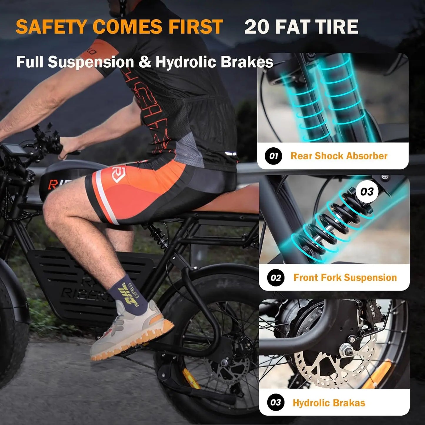 CT20Pro Electric Bike for Adults 2000W 48V 25Ah | Free Shipping
