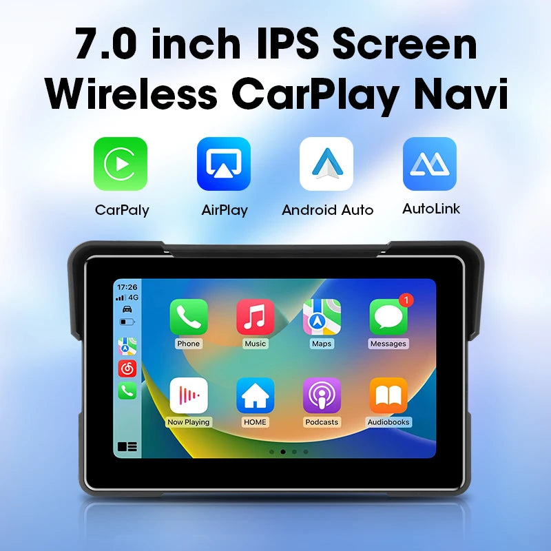 Best 5/7 Inch CarPlay Motorcycle 2K HD DVR GPS – Wireless & Waterproof