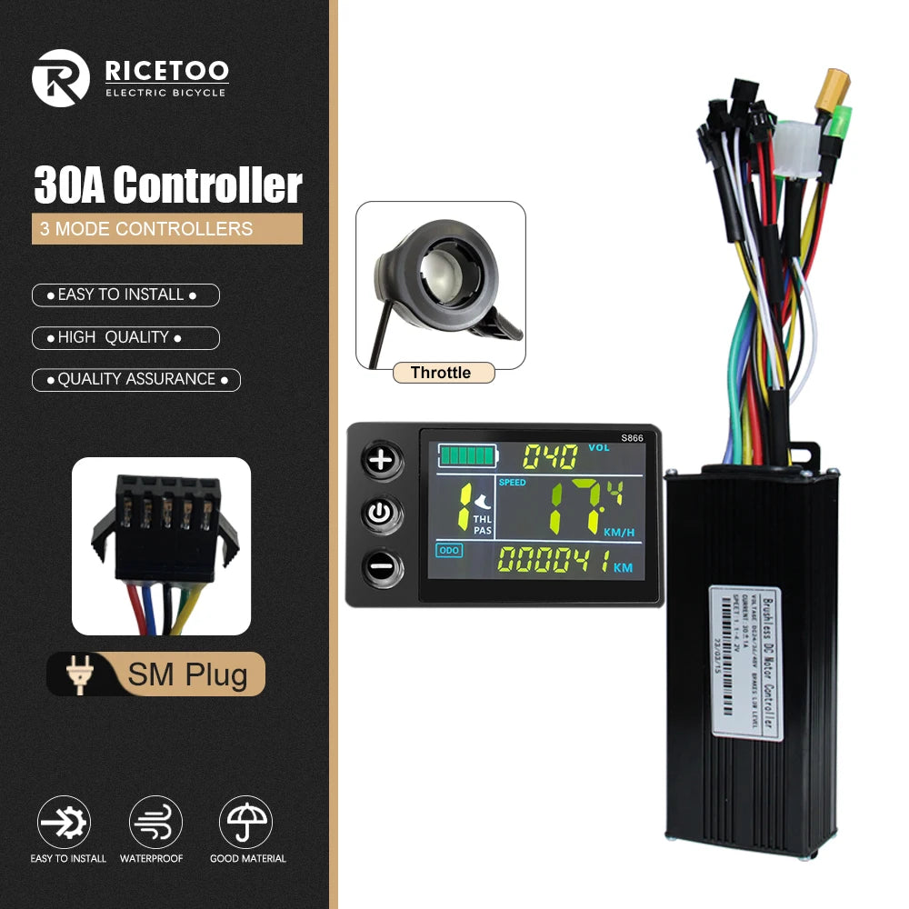 Three-Mode E-Bike Controller with S866 LCD Display My Store