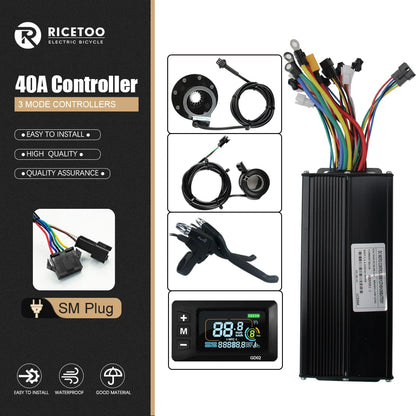 Ebike Controller 17A26A30A40A60A with Learning Function 250W-3000W Motor E Scooter Brushless Motor Controller Kit Electric Bikes & Accessories