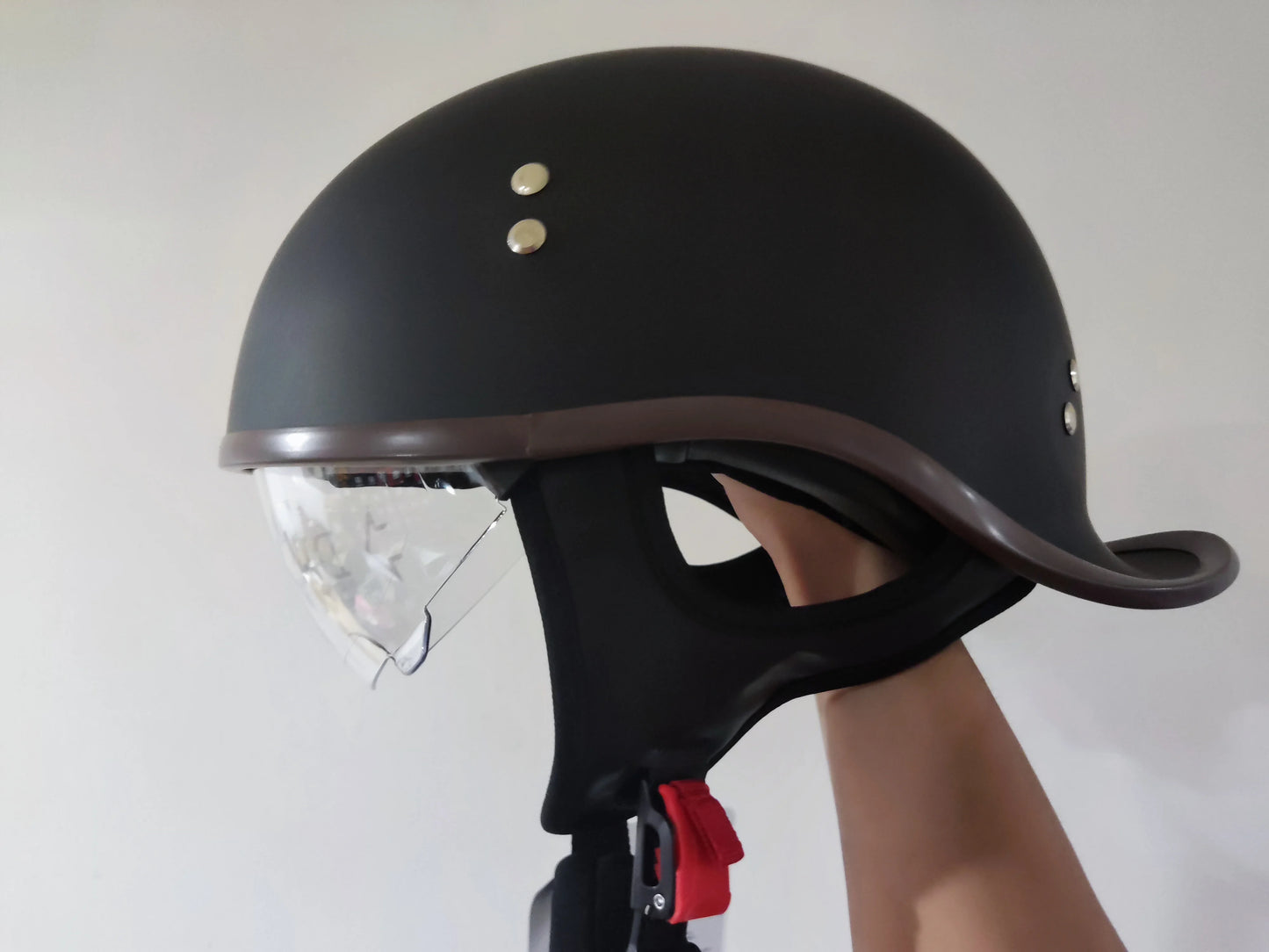 Retro Motorcycle Half Helmet – Vintage Style for Harley Riders - Electric Bikes & Accessories