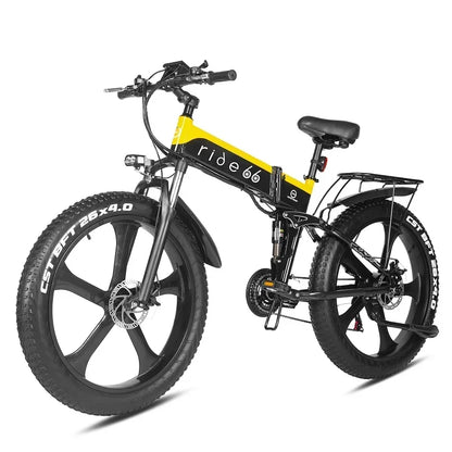 26-Inch Men's Folding Fat Tire Mountain Bike Electric Bikes & Accessories