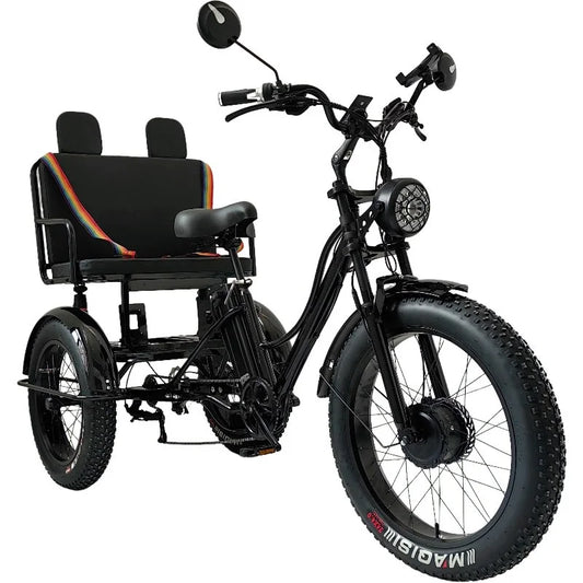 Fat Tire Electric Adult 3-Wheel Tricycle with Passenger Seat