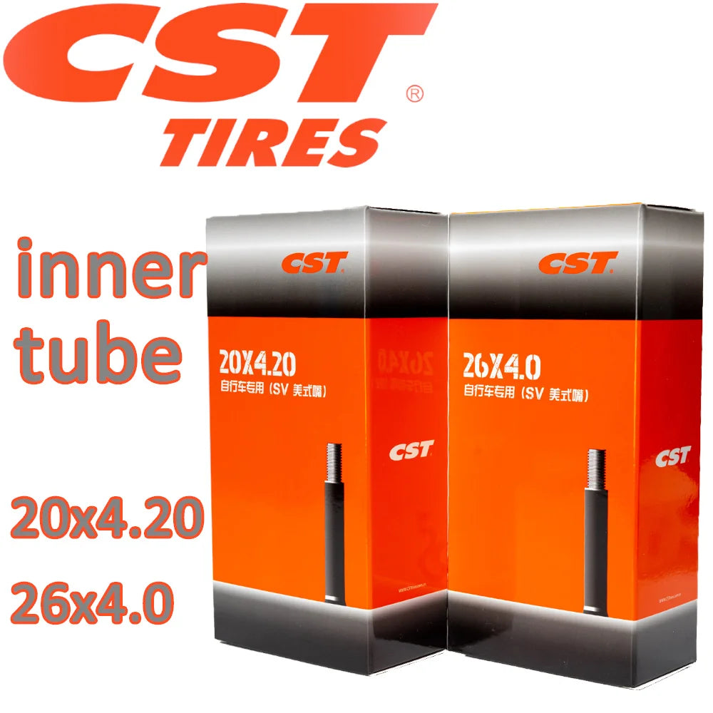 CST City Fat Tires: 20x4.2 Snow Bike Tires with Schrader A/V Inner Tubes