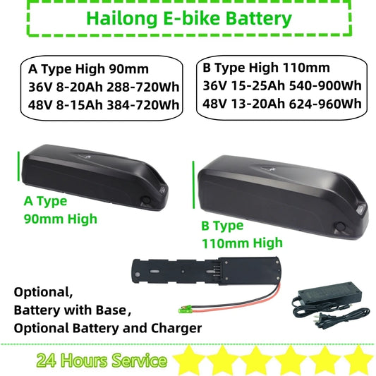 Hailong 1 HL E-bike Battery 36V 48V | Long Range Power Pack