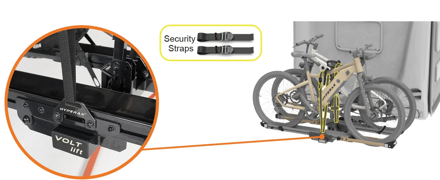 Lift-Patented RV Hitch E-Bike Rack – Assisted Ramp for Easy Loading