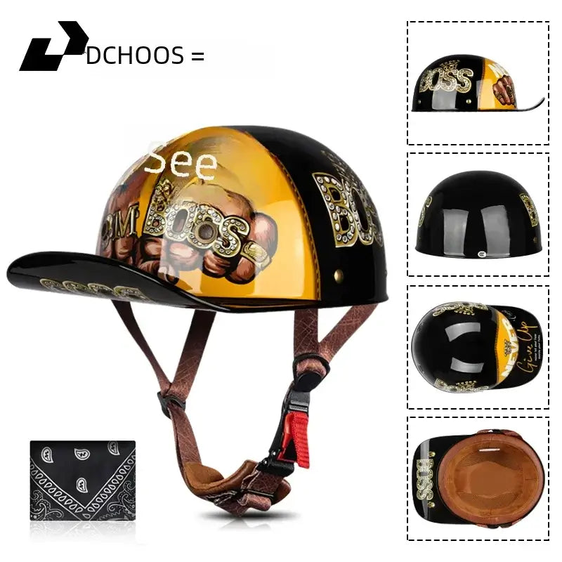 UCHOOSE Retro Baseball Cap Helmet.